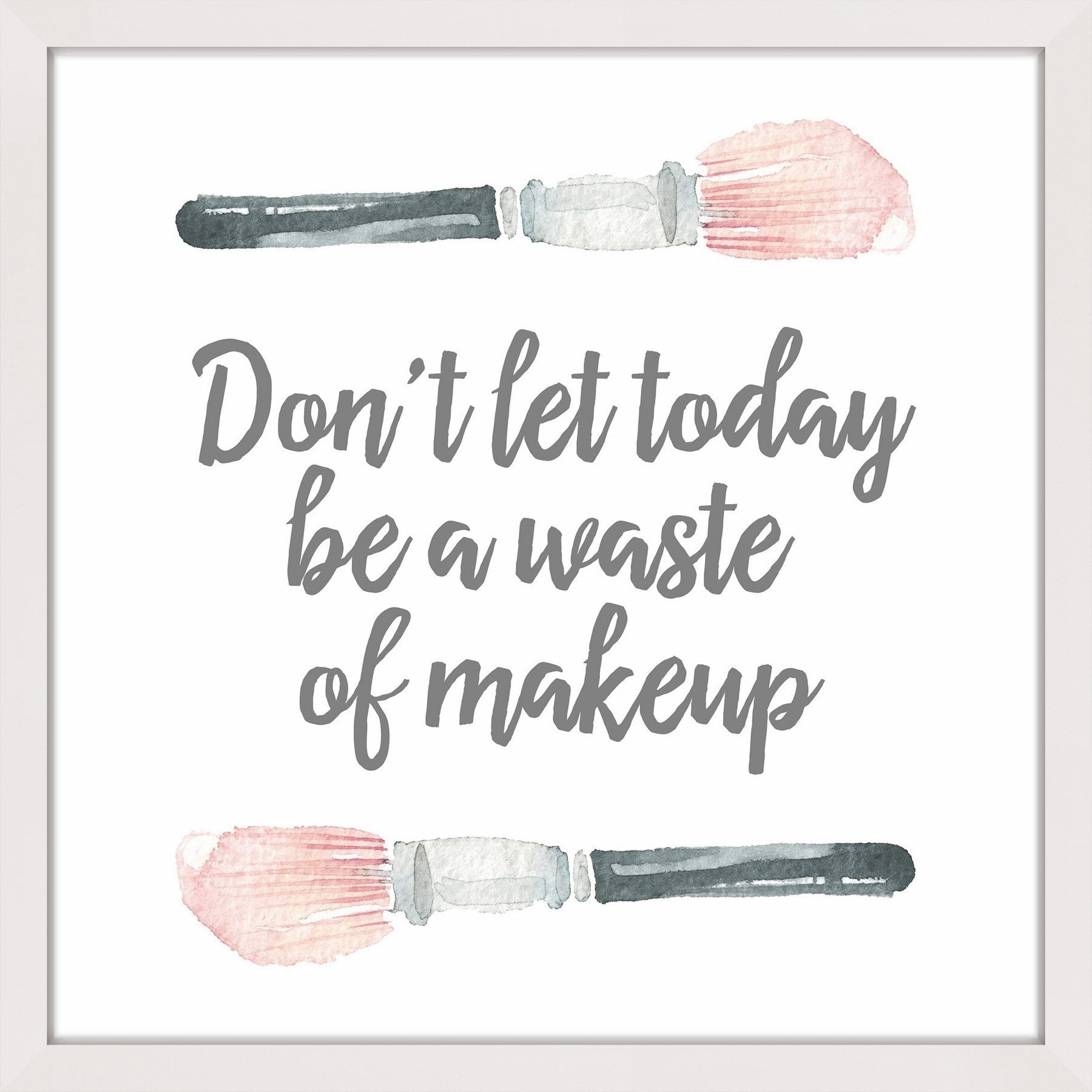 Marmont Hill "Waste of Makeup" by Shayna Pitch Framed Painting Print