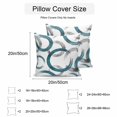 thumbnail image 2 of Turquoise Grey Outdoor Pillow Covers 18x18 Inch Throw Pillow Covers Set of 2 Waterproof Decorative Pillow Cases Geometric Circle Modern Abstract Simple Art Cushion Covers for Patio Furniture Garden, 2 of 8