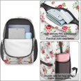 thumbnail image 4 of Pioneer Flower Floral Print Pattern 17" School Backpacks for Teens,Waterproof Oxford Fabric,S-Shape Padded Straps for School,Travel,Hiking,Camping, 4 of 5