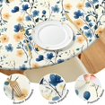 thumbnail image 4 of Pioneer Flower Floral Print Pattern Round Fitted Tablecloth with Elastic Edge,Dining Table Cover Waterproof,Outdoor Round Tablecloth for Camping,Dining,Indoor and Outdoor, 4 of 7