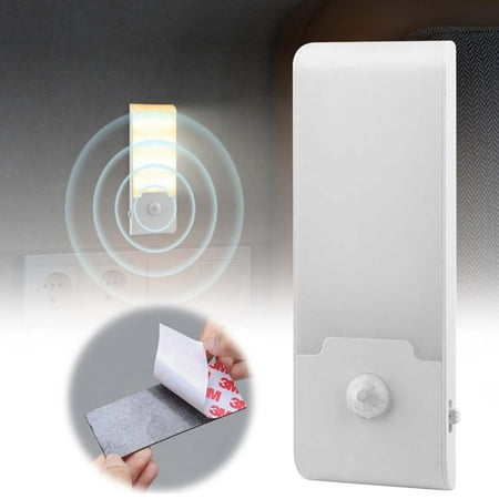 

Action Sensor Light Ultra Thin Rechargeable Human Body Induction Light For Night Moving In The Dark LED Wardrobe Cabinet Bedside Corridor Light For Home Stair Door Cabinet