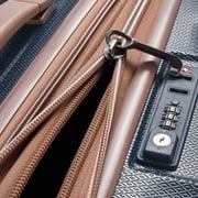 DELSEY PARIS Carrousel 24 Medium Checked Hardside Expandable Spinner Luggage, Navy