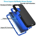 thumbnail image 4 of Galaxy A15 5G Case, Defender Phone Case For Samsung Galaxy A15 5G 6.5",Takfox Heavy Duty Shockproof Rugged Rubber Full Body Protective, 3 in 1 Hybrid Bumper Sturdy Hard Cover (Blue), 4 of 12