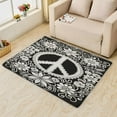 thumbnail image 2 of Geometric Floral Area Rug 5x6, Abstract Rugs for Bedroom Living Room, Neutral Carpet, Machine Washable Rug, Non Slip Soft Low Pile Rugs Home Decor Medium Carpets T6&-358, 2 of 7