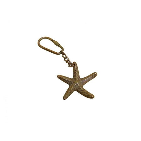 Antique Key Charm - Antique Copper Starfish Key Chain 5