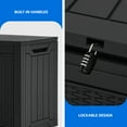 thumbnail image 3 of Dextrus 80 Gallon Resin Deck Box,Outdoor Storage Box with Lockable lid for Patio Furniture, Black, 3 of 8