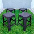 thumbnail image 3 of 4 Bancos De Plástico Tipo Rattan Para Jardín O Casa Hanlob Textura Rattan, 3 of 7