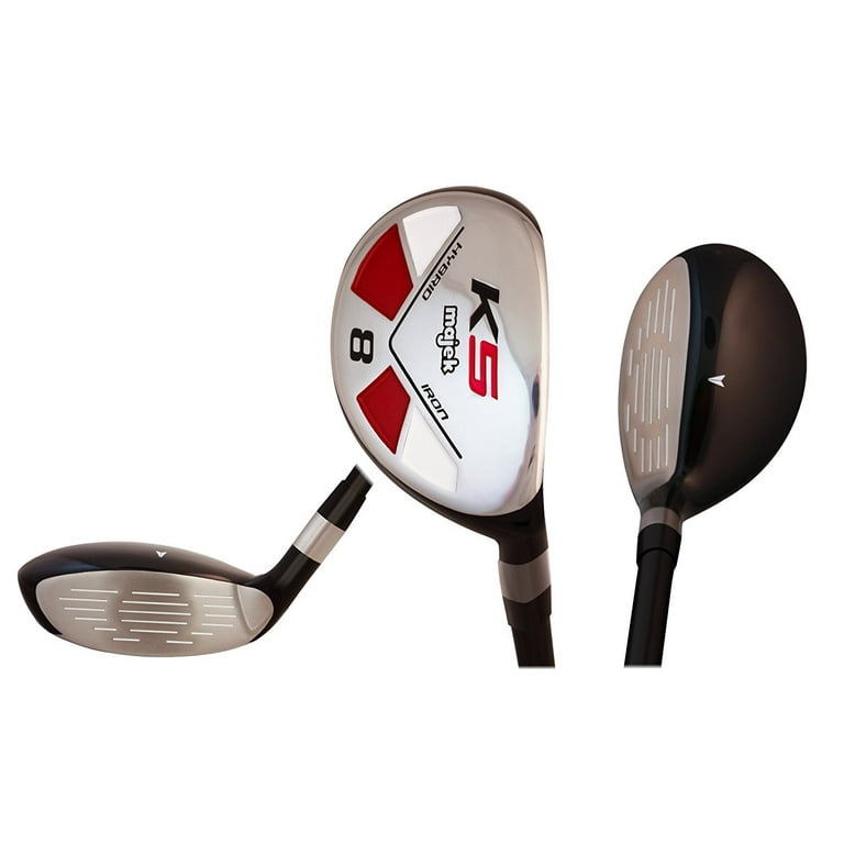 Majek Senior Mens Golf All Hybrid Partial Set, which Includes: #8, 9, PW  Senior Flex Right Handed New Utility A Flex Club