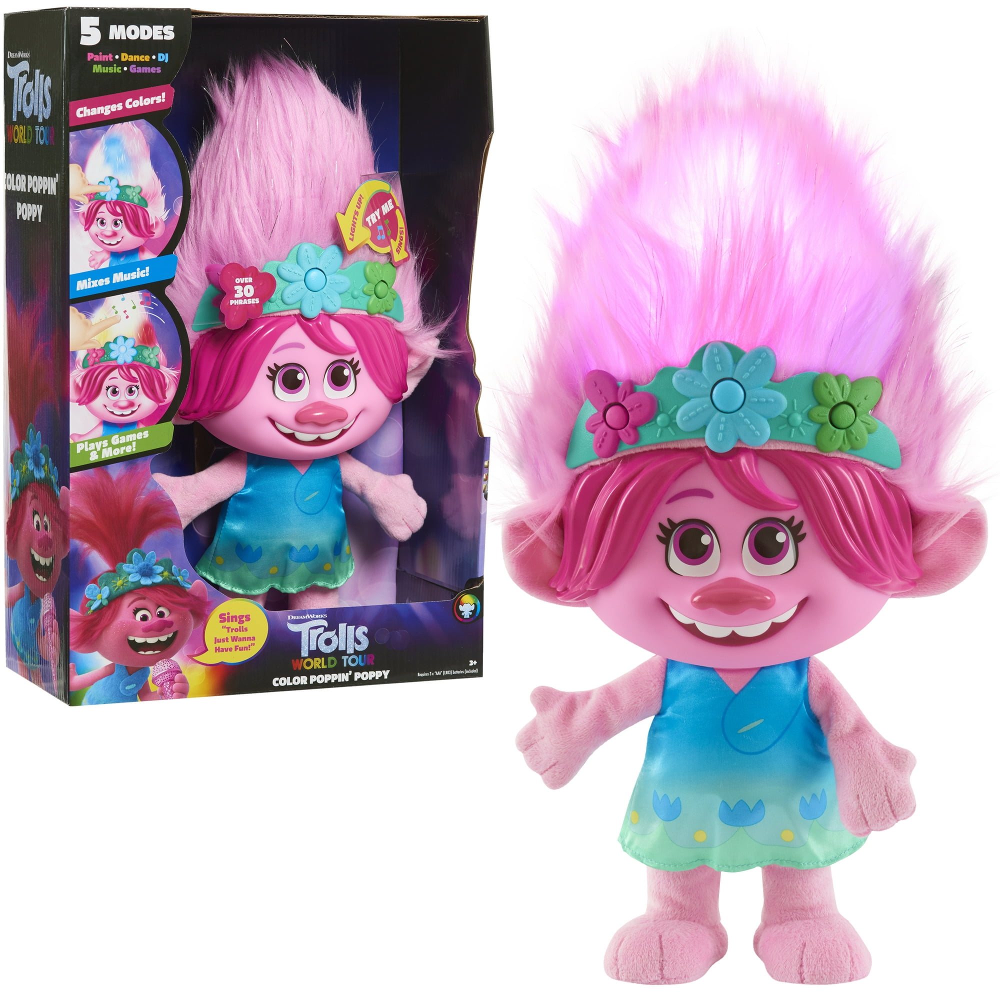 Trolls World Tour Color Poppin’ Poppy Ages 3+ Colorful and interactive ...