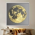 thumbnail image 2 of Gold Moon Canvas Print, 3d Printed Canvas, Canvas Home Decor, Large Canvas, Modern Canvas Art, Minimal Art, Abstract Moon 3D Canvas, Canvas Wall Decor - Gold Framed, 2 of 5
