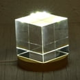 thumbnail image 6 of Uxcell Round Wooden 2.56" White Light Display Base Stand LED Light Wood Color, 6 of 6