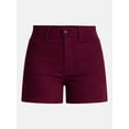 thumbnail image 6 of Time and Tru Women's High Rise Patch Pocket Denim Short, 4" Inseam, Sizes 0-20, 6 of 6