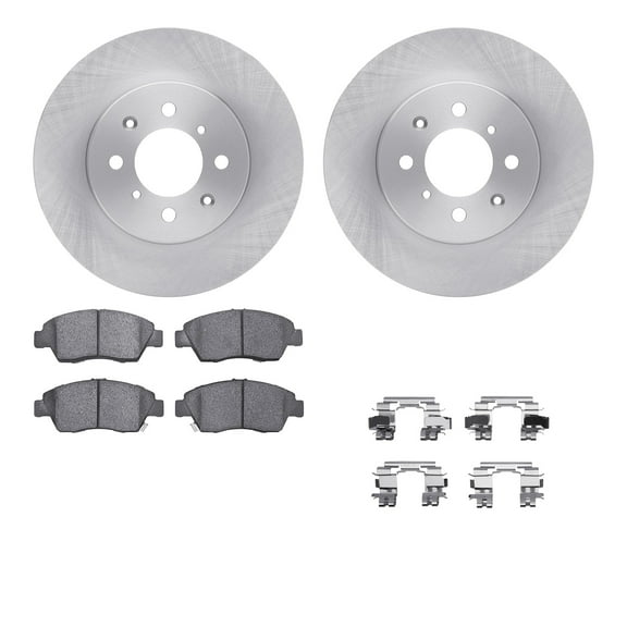 Dynamic Friction Company Front Brake Rotors with 5000 Advanced Brake Pads includes Hardware 6512-59195