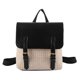 thumbnail image 2 of Bolsa Mochila de paja tejida Mochila de viaje para estudiantes con empalme de PU para mujer (Blanco) Ehuebsd Nuevos Originales, 2 of 9