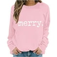 thumbnail image 5 of Craaazy Christmas Sweatshirt for Women Crewneck Long Sleeve Sweatshirts Casual Christmas Graphic Shirts Letter Printed Pullover Tops Gifts, 5 of 6