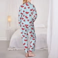 thumbnail image 6 of Wukai Watermelon Print Women's Pajama Set - Soft Long Sleeve Sleepwear for Comfort and Style-, 6 of 9