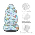 thumbnail image 4 of Wukai Colorful Sea Turtle Full Set Car Seat Covers with Soft Padding Universal Auto Front Seats Protector and Cushion Mat, 4 of 5