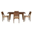thumbnail image 3 of Holden Mid-Century Modern 5-Piece Dining Set, Brown, 3 of 13
