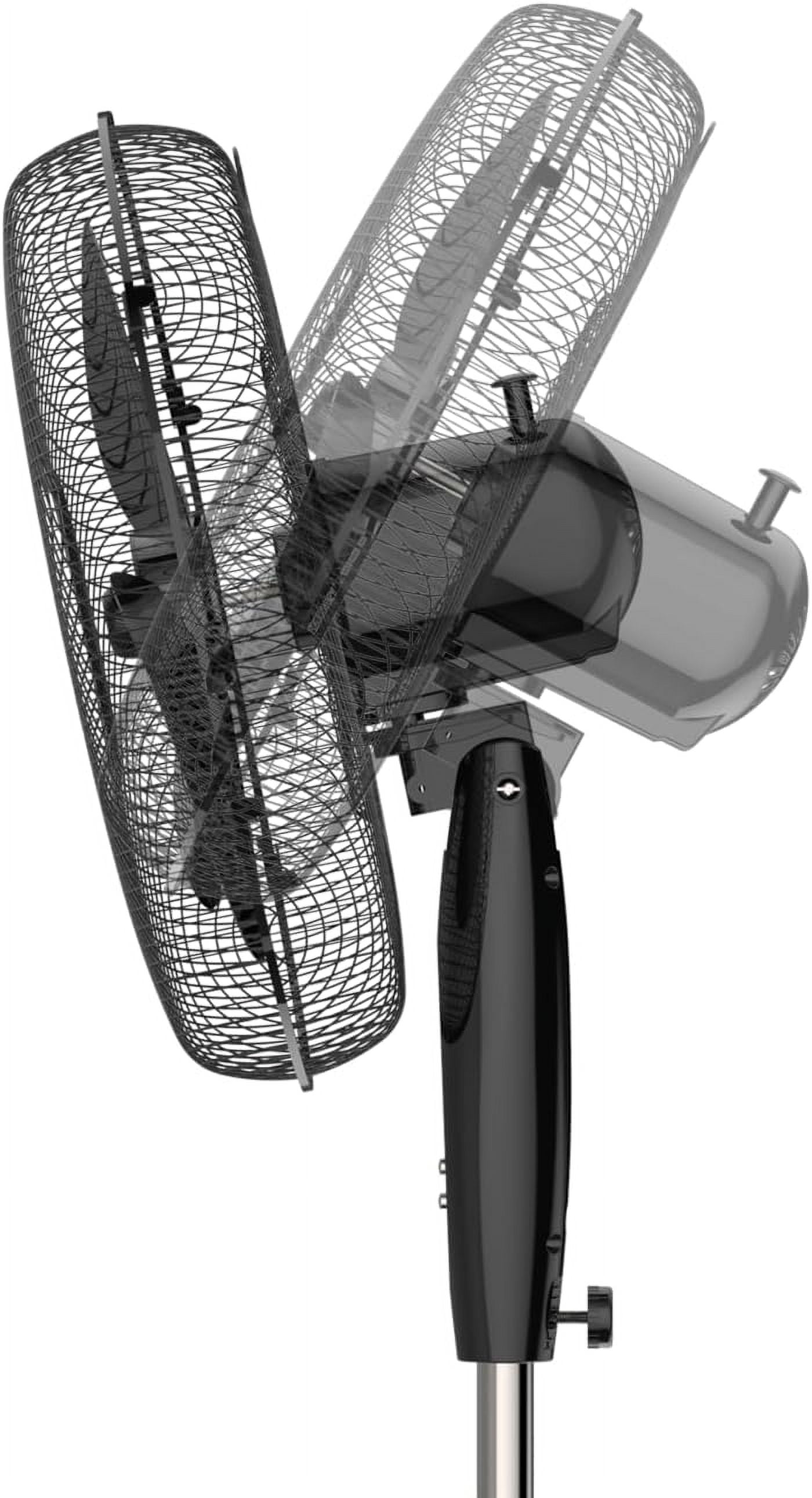 KME Dailytrade Pedestal Fan, 16-inch, 3-Speed, Oscillating, Remote, Black