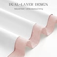 thumbnail image 6 of Galenzoov 40*90 inch Pinch Pleated Linen Curtains - 100% Black Out, Thermal Insulated Living Room Bedroom Curtain Double Layer Room Darkening Drapes with Hooks, 2 Panels, Pink, 6 of 8