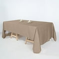 thumbnail image 3 of BalsaCircle 60" x 126" Taupe Rectangular Premium Polyester Faux Burlap Tablecloth Reception, 3 of 8