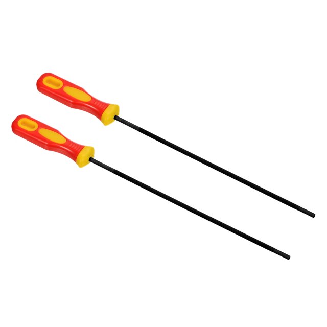 Uxcell Archivos de motosierra redondos de 4 mm, afilador de motosierra para jardinería, afilado de cadenas, 2 piezas
