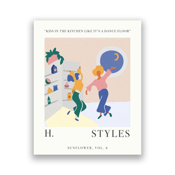 Pop Singer Harry Album Golden Prints , You're So Golden Lyrics Canvas Painting Poster Music Wall Art Pictures Home Room DecorA2 42x60 cm No Frame Gao Jinjia LED