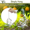 thumbnail image 4 of 12 Pack Bird Scare Repellent Spiral Reflectors Hanging Device 15.8", IC ICLOVER Reflective Deterrent Garden Decorative Easy Installation & Birds Away Silver, 4 of 8