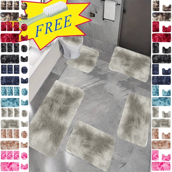 Bath Mat-Bathroom Mat Rug Non Slip Super Absorbent Stain Resistant Quick Dry Thin Bathroom Rug-Bath Mats for Bathroom Floor Bathtub Vanity-Bathmat Bath Rug Easy Care