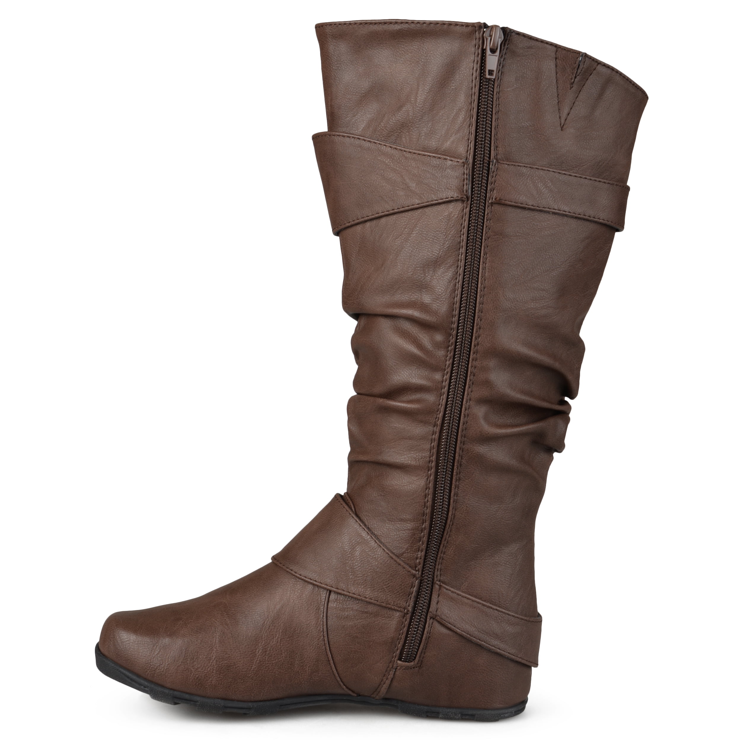 Journee Womens Paris Wide Calf Hidden Wedge Riding Boots