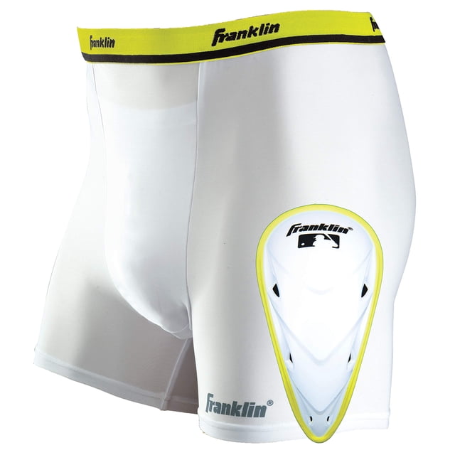 Ropa interior deslizante de compresión Franklin Sports para adultos, blanca