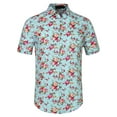 thumbnail image 1 of INSPIRE CHIC Men's Short Sleeve Button Front Beach Hawaiian Shirt, 1 of 7