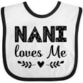 thumbnail image 3 of Inktastic Nani Loves Me Baby Clothes Girls Baby Bib, 3 of 4