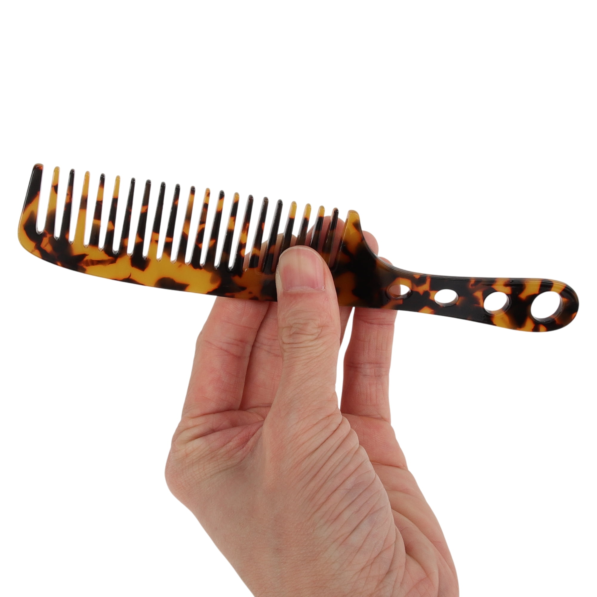 Unique Bargains 1 Pc Lightweight Exquisite Long Handle Hair Comb for All Hair Types Brown