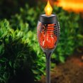 thumbnail image 4 of Luz solar para jardín Luz exterior Encendido/apagado automático IP65 Llama parpadeante impermeable, 4 of 9