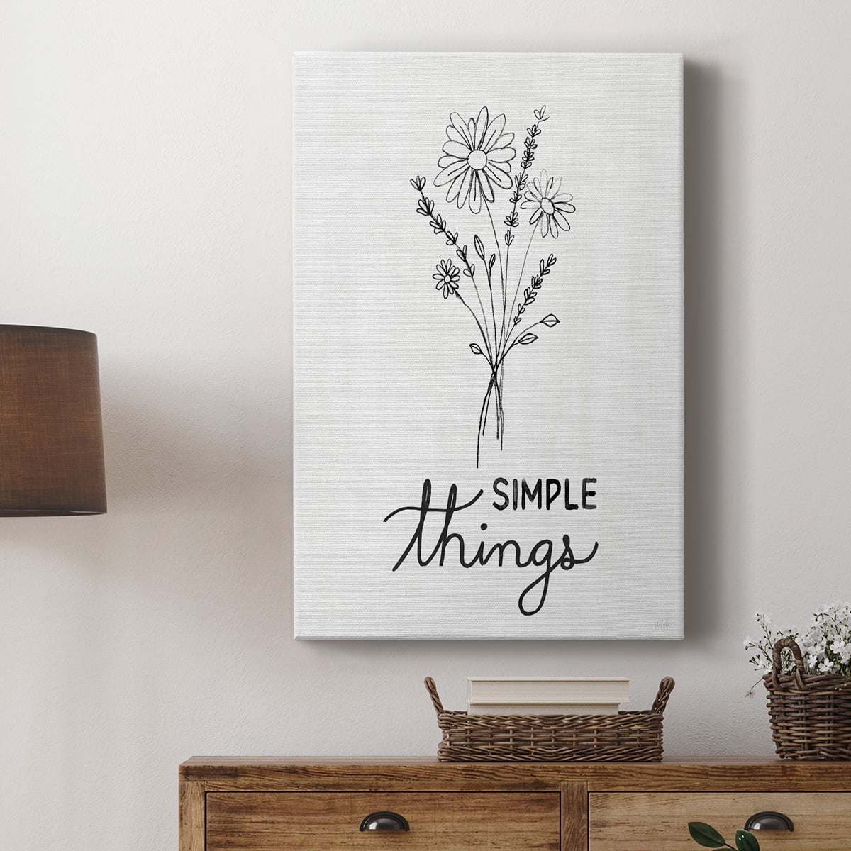 Simple Things Sketch Premium Gallery Wrapped Canvas - Ready to Hang