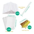 thumbnail image 3 of Cake Pop Sticks and Wrappers Kit,Including 100ct 6-inch Paper Lollipop Sticks,Cake pop bags,100ct Gold Twist Ties for Hard Candy, Suckers,Chocolate, 3 of 6