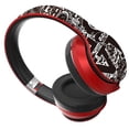 thumbnail image 1 of Injueey Auriculares inalámbricos Bluetooth 5.0 Graffiti Auriculares plegables para juegos deportivos para teléfonos móviles Cables de audio/vídeo negro rojo, 1 of 6