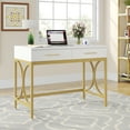 thumbnail image 2 of Tribesigns 41’’ Computer Desk with Two Drawers, Modern Study Writing Desk with Storage, 2 of 9