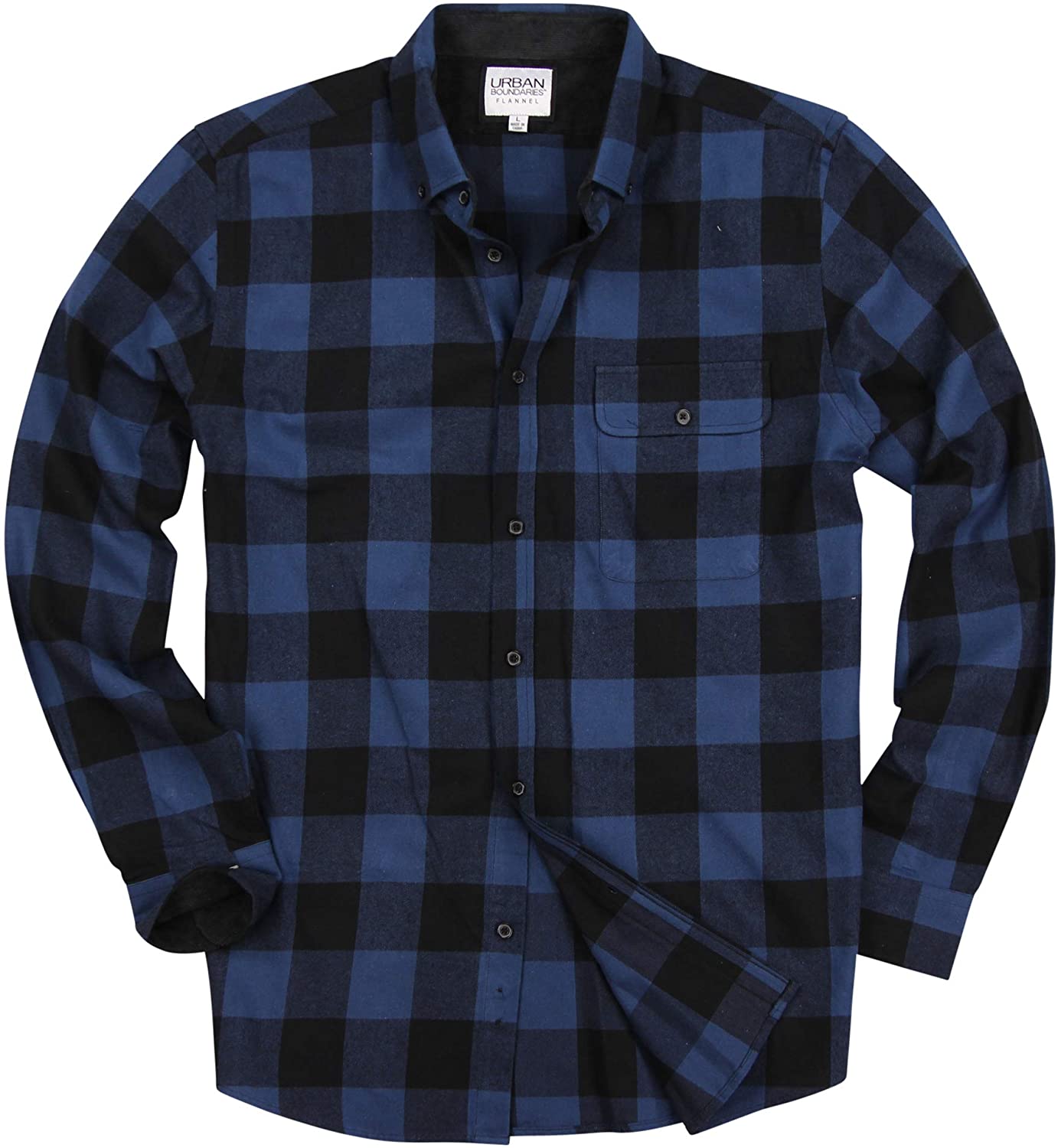 mens blue buffalo check shirt