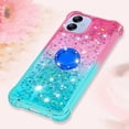 thumbnail image 4 of Clear Case for Samsung Galaxy A04e with Kickstand for Girls Women, Liquid Glitter Sparkle Bling Cute Case Gradient Quicksand Cover for Samsung Galaxy A04e/ M04/ F04 JB Powder Blue, 4 of 16