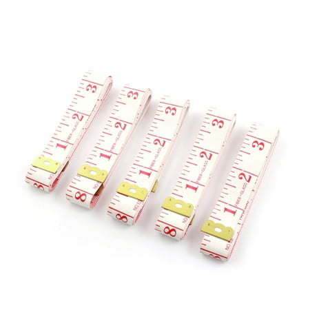 Wide Tape Measure - Unique Bargains 5 Pcs 2cm Wide Sewing Tailor Measuring Tape 150cm Measure Length White