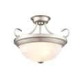 thumbnail image 3 of Millennium Lighting  Metal 2 Light Semi-Flush Ceiling Mount in Multiple Finishes Satin Nickel Satin Nickel, 3 of 4