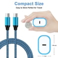 thumbnail image 6 of Type C Charger Block Fast Charging, PD 20W Charging Block with Type C to C Cable 6FT, USB C Block Charger Wall Adapter Plug Charger Station Power Base Compatible for iPhone Samsung Android, Blue, 6 of 7