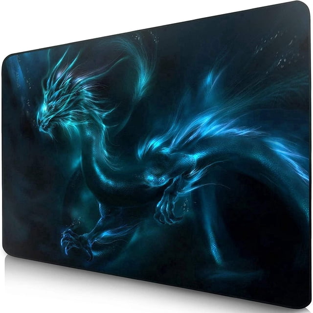 Alfombrilla de ratón - 350 x 260 x 2 mm - Alfombrilla de ratón para juegos - Superficie especial que mejora la velocidad y la precisión I Superficie de base de goma antideslizante I Azul