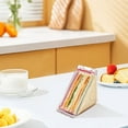 thumbnail image 2 of Contenedor triangular para sándwiches, contenedores portátiles lavables para sándwiches para loncheras de desayuno, contenedores transparentes reutilizables para sándwiches, 2 of 5