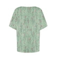 thumbnail image 4 of ATENAR T Shirts for Women Loose Summer Tops for Women Short Sleeve Tee Green XL, 4 of 4