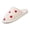 White, variant on Women‘s Plush Heart Print Slippers, Closed Toe Open Back Mule House Shoes, Soft Cushioned Indoor Footwear for Home Comfort (1 Pair)
