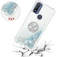 thumbnail image 4 of Quicksand Case for Motorola Moto G Play (2023)/ G Power 2022/ G Pure, Glitter Sparkle Flowing Clear Soft TPU Liquid Cover Case with Bling Diamond Kickstand for Moto G Play (2023) -Silver, 4 of 14