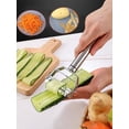 thumbnail image 4 of 1pc Three in one, Fruit Peeler, Stainless Steel Vegetable Peeler, Potato Peeler, Vegetable Graters, Fruit Grater, Multifunctional Vegetable Cutter, Fruit Slicer, Potato Slicers, Melon Planer, Fruit Sk, 4 of 11